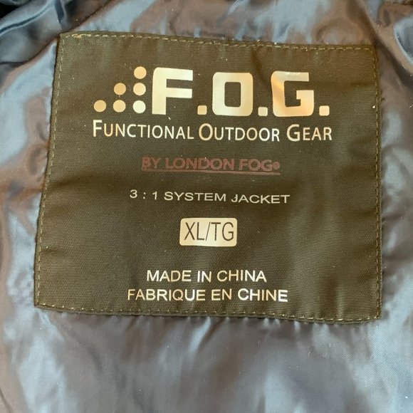 London Fog Puffer Jacket, Navy, XL - Picture 5 of 8